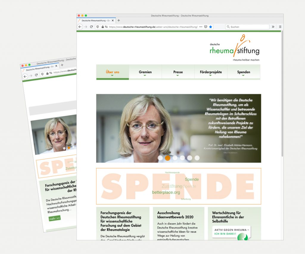 Website »www.deutsche-rheumastiftung.de«