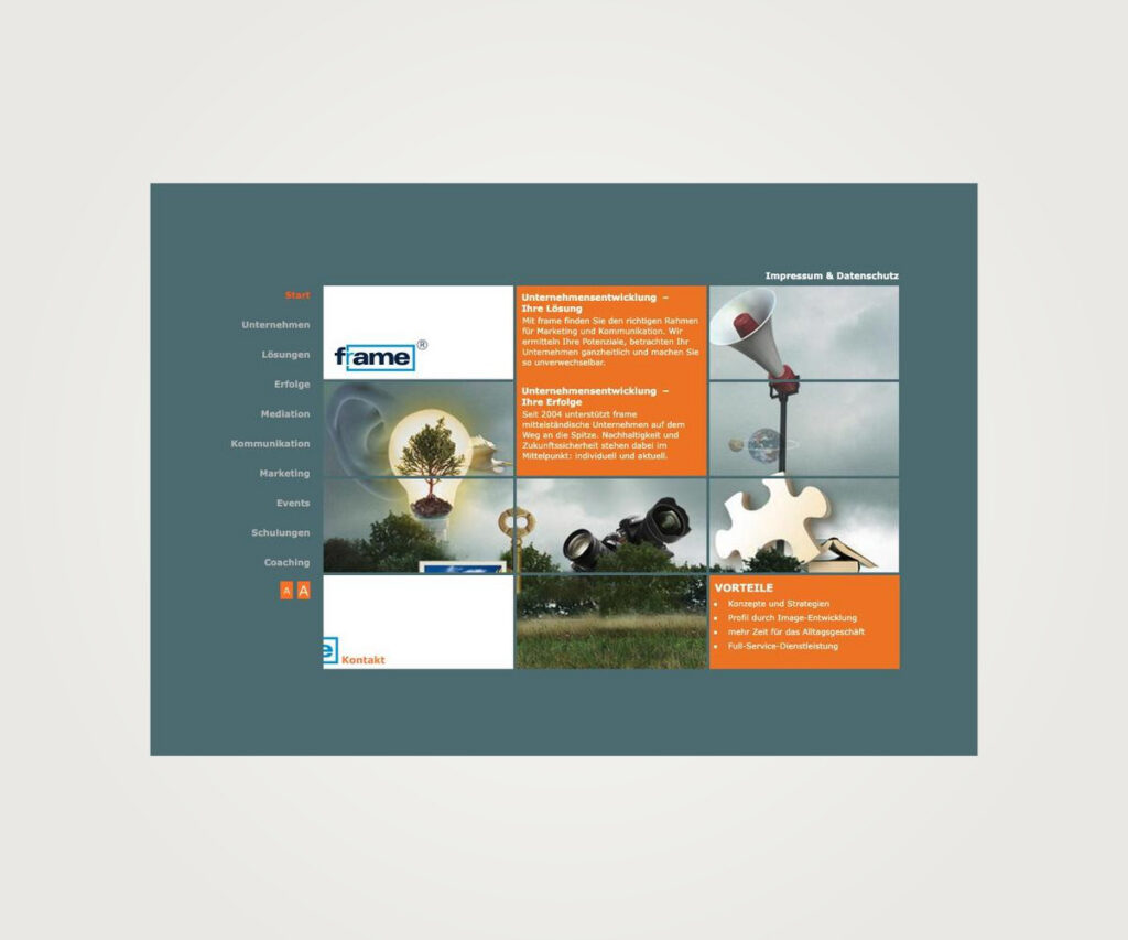 Website »www.f-r-ame.de«