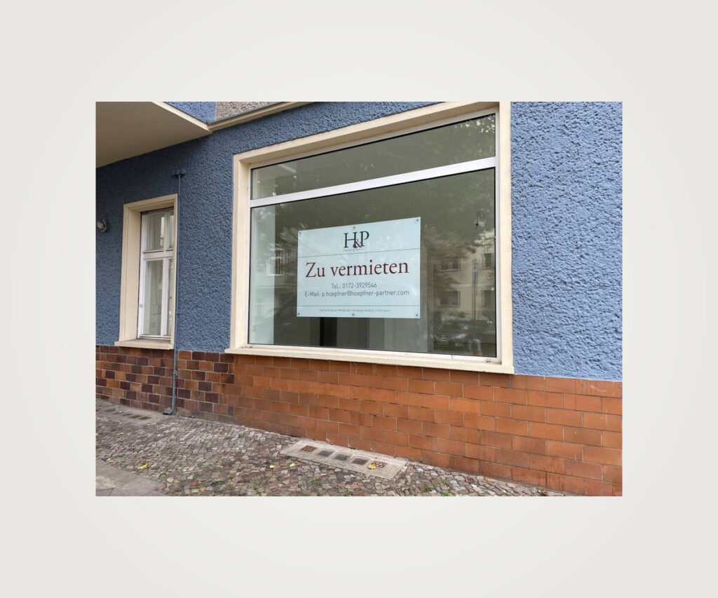 Schild »Zu vermieten«